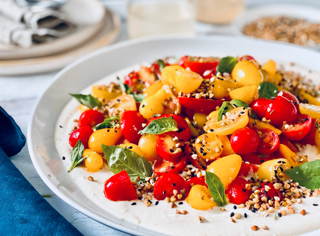 Summer Tomato Salad with Buckwheat Crunch