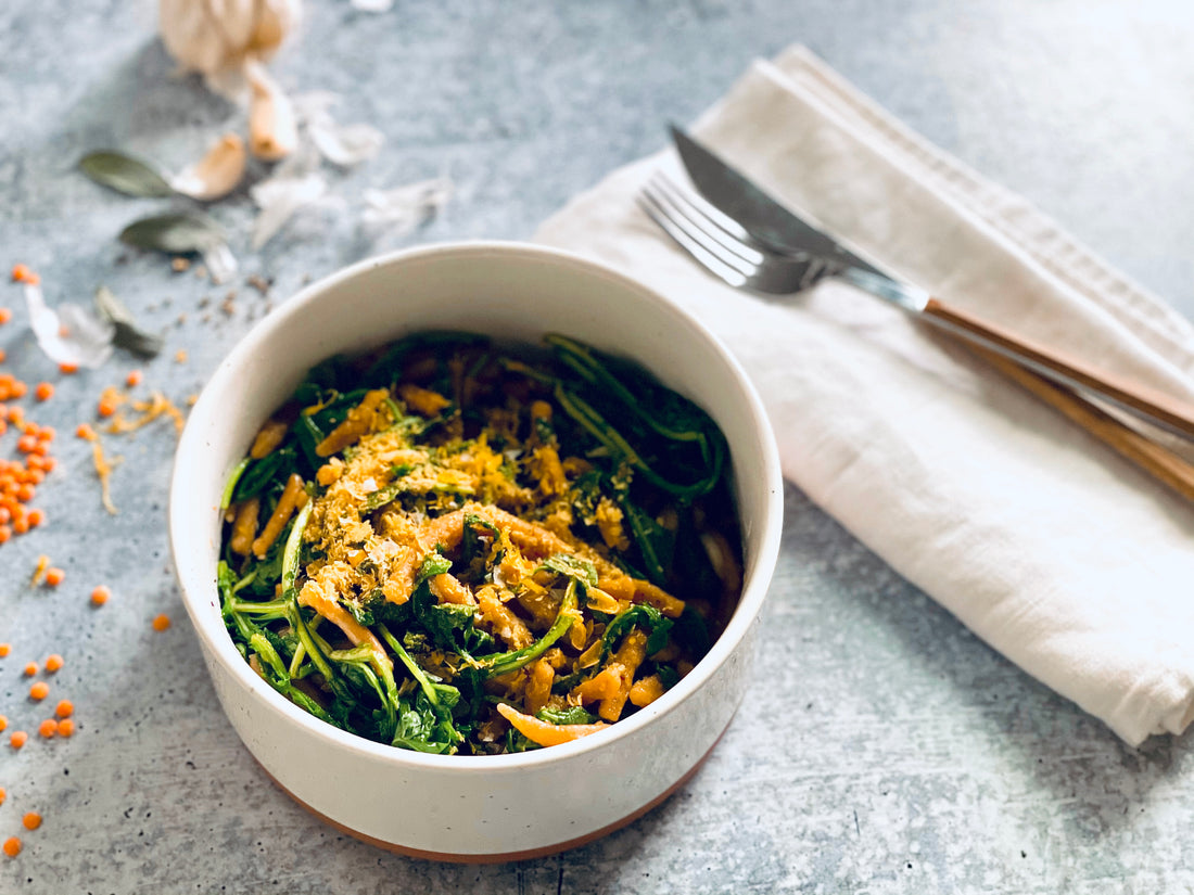 Homemade Red Lentil Cloud Pasta